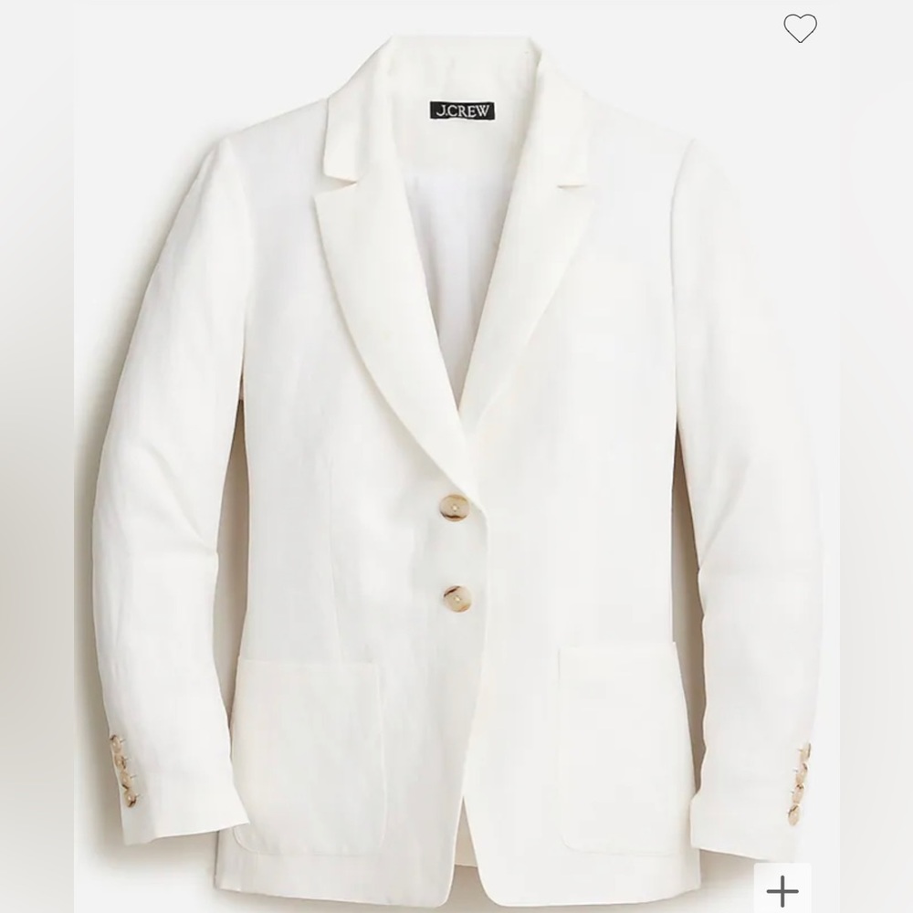 J. Crew Ivory Blazer with Button Detail